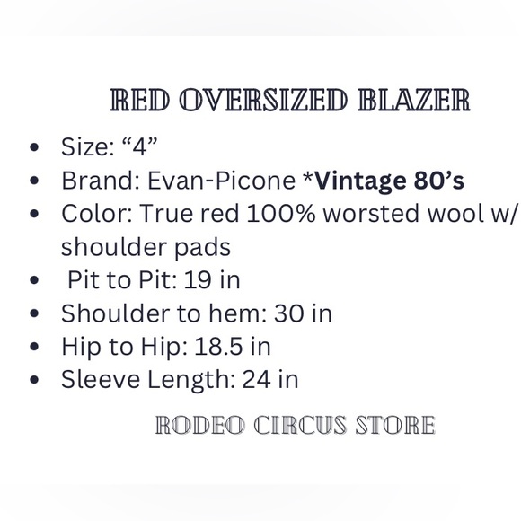 Vintage Red Double-breasted Blazer - Picture 2 of 15